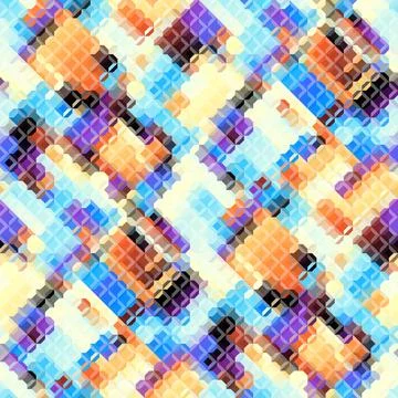 Low poly style seamless pattern. Tileable image. Small squares with glass effect Illustrazione stock
