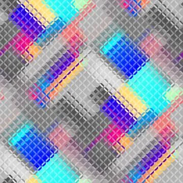 Low poly style seamless pattern. Tileable image. Small squares with glass effect Stock Illustration