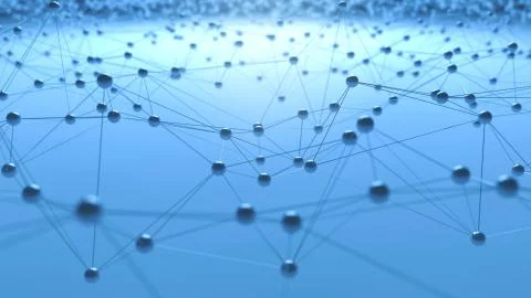 Low poly surface with connected dots and lines Stock-Illustration