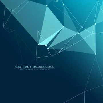 Low poly technology background design Stock Illustration