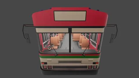 3D model Ikarus bus VR / AR / low-poly