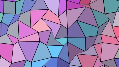 Low poly transition color animation background Stock Footage 208623023