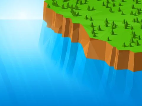 Low poly trees Stock Illustration