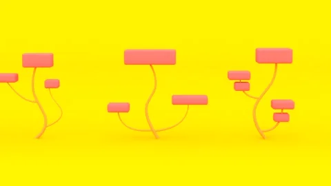 Low poly trees on yellow back intro able to loop s Stock Footage 158298118