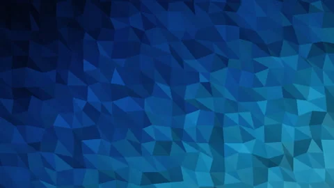 Low poly triangle mosaic background with shifting light, blue and teal, 4K loop Stock Footage 347569798