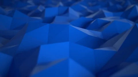 Low poly triangle pattern loop, abstract wavy surface -4k Stock Footage 77489898