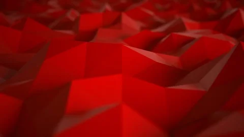 Low poly triangle pattern loop, abstract wavy surface -4k Stock Footage 77496879