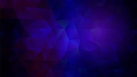Low Poly Triangles in Dark Ultramarine with Stars Stock Illustration