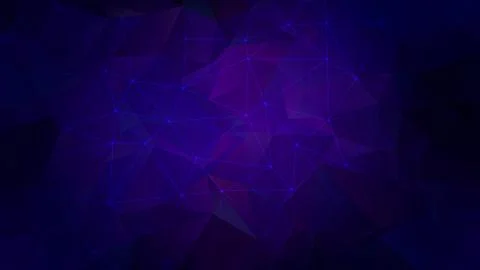 Low Poly Triangles in Dark Ultramarine with Stars Stock Illustration