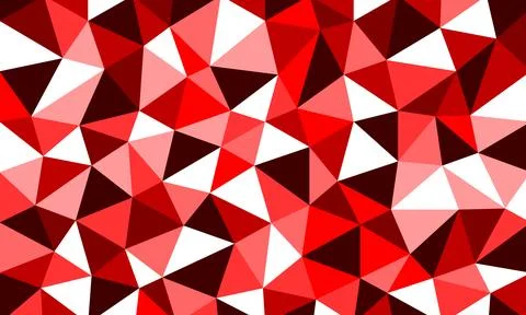 Low poly triangular irregular abstract background in different shades of red イラスト素材