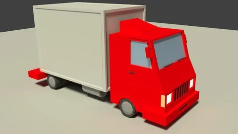 Low Poly Truck Model 3D Model