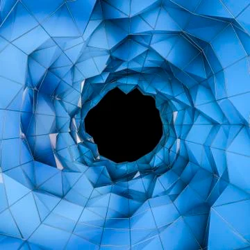 Low poly tunnel Illustrazione stock