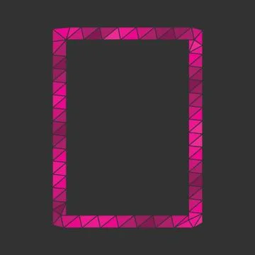 Low poly vector frame Illustrazione stock