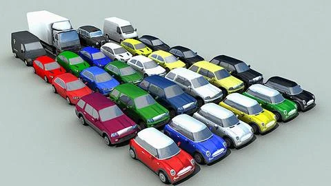 Low Poly Vehicles 3D Model