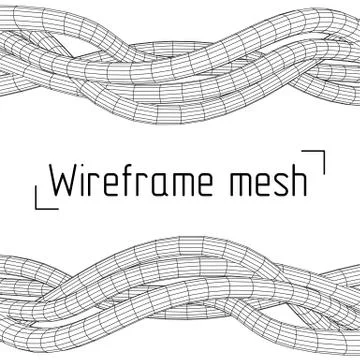 Low poly vein or wire wireframe mesh background. Stock Illustration