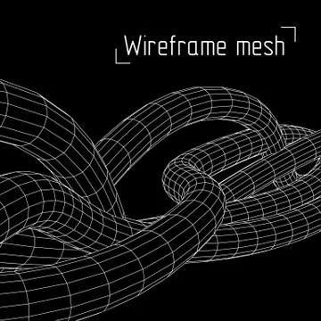 Low poly vein or wire wireframe mesh background. 스톡 일러스트