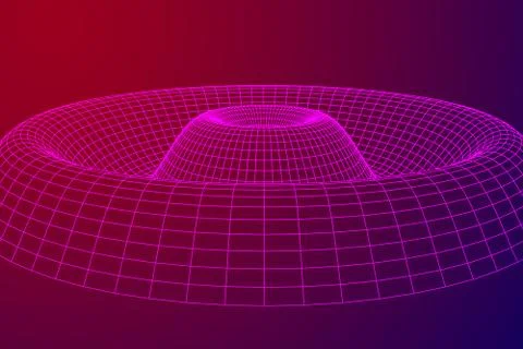 Low poly wave or ripple wireframe mesh background. Stock Illustration