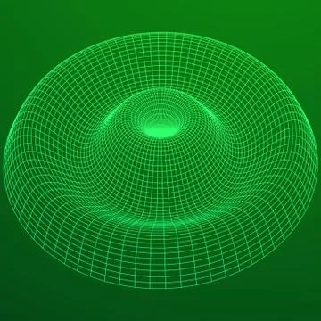 Low poly wave or ripple wireframe mesh background. Illustrazione stock
