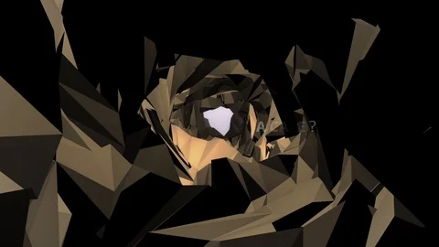 Low poly waved mountains landscape to epigram quote.  Stock Footage 105099387