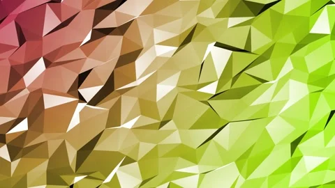 Low poly waving surface with glowing light. smooth animation of a triangular  Stock Footage 130858902
