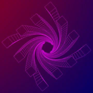 Low poly wireframe mesh background. Stock Illustration