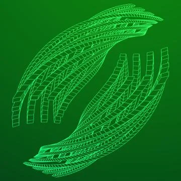Low poly wireframe mesh background. Illustrazione stock