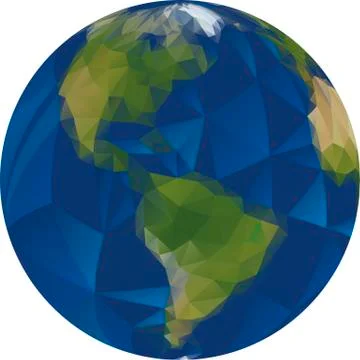 Low Poly World Globe Illustrazione stock