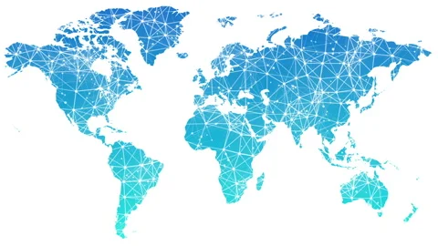 Low poly world map 스톡 동영상 95226525
