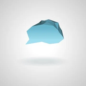 Low-polygon cloud icon for the dialog Stock Illustration