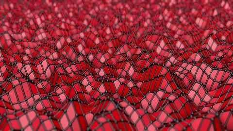 Low polygonal abstract background. deforming plane. 3D rendering Stock Footage 94354275