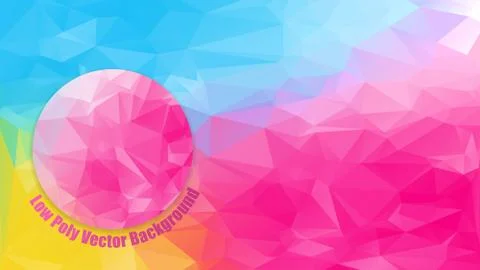 Low polygonal bright color Stock Illustration