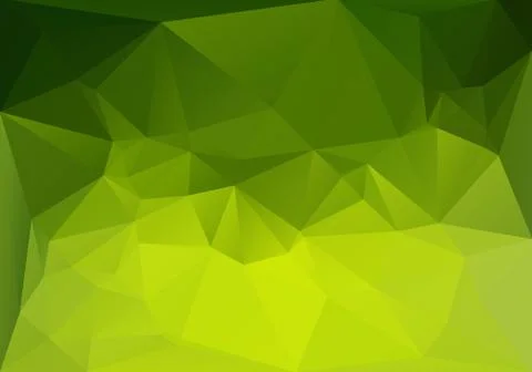 Low polygonal green magic Stock Illustration