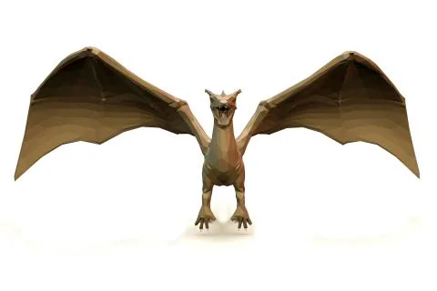 Low Polygone Object Dragon Stock Illustration