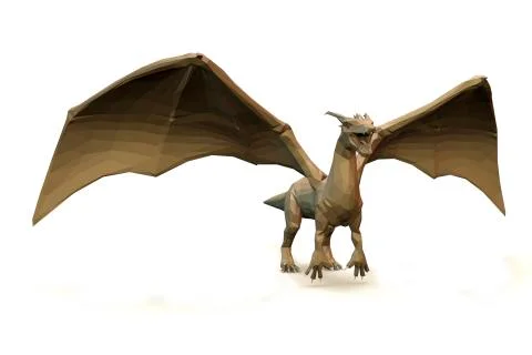Low Polygone Object Dragon Stock Illustration