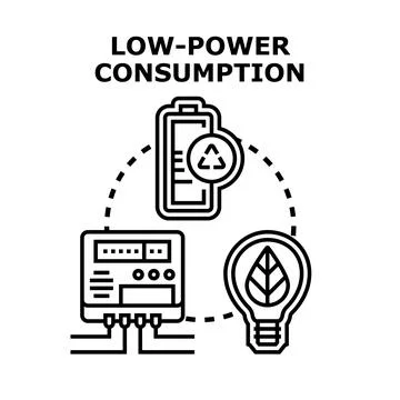 Low power consumption managing energy resources vector illustration Stock Illustration