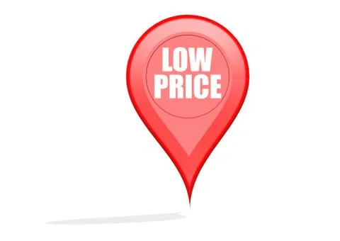 Low price pointer Stock Illustration