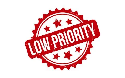 Low Priority rubber grunge stamp seal vector Illustrazione stock