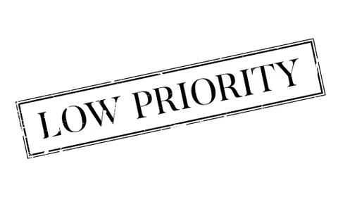 Low Priority rubber stamp 스톡 일러스트