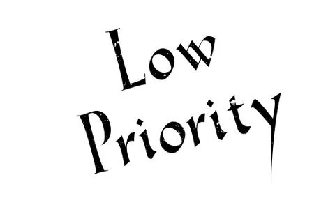 Low Priority rubber stamp Stock Illustration