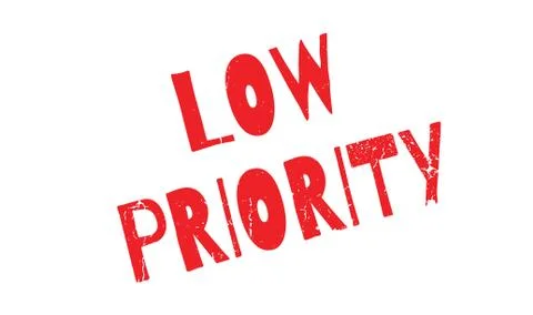Low Priority rubber stamp Stock Illustration