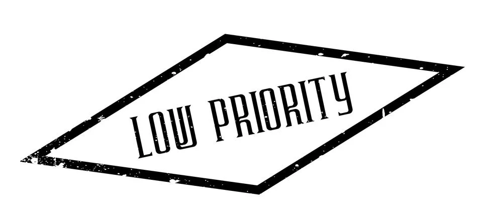 Low Priority rubber stamp Stock Illustration