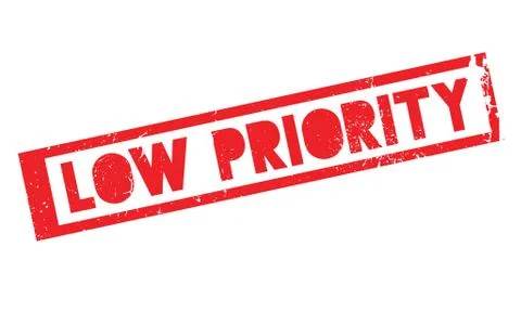 Low Priority rubber stamp 库存插图