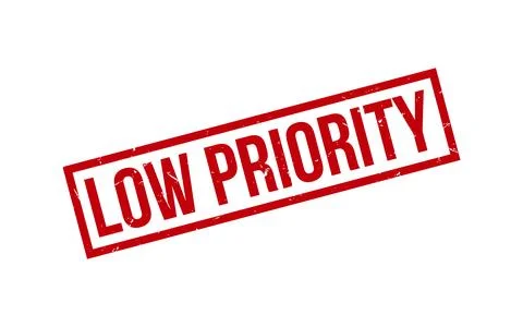Low Priority Rubber Stamp Seal Vector Illustrazione stock