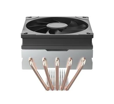 Low-profile computer processor cooler Stock Illustration