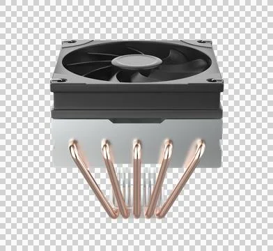 Low-profile computer processor cooler Illustrazione stock