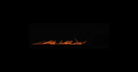 Low Profile Crawling Fire Compositing Element On Black Screen Vídeo Stock 332722257