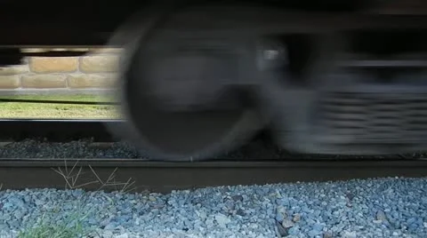 Low-Profile Freight Train Wheels Stock Footage 11980999
