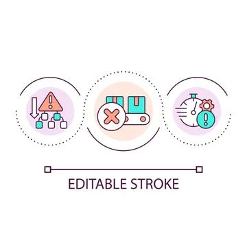 Low quality of new software loop concept icon Illustrazione stock