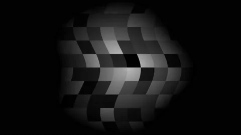 Low Resolution Simple Grey Pixels Grid Warped Pattern Stock Footage 139719803
