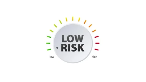 Low risk indicator on white and green screen background 動画素材 314973647